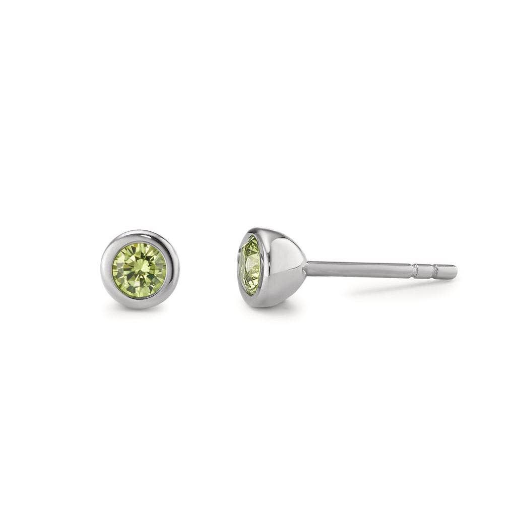 Ohrstecker Ohrringe 4,5 mm lila 1 Paar 925 Silber mit Zirkonia Damen Herren Ohrstecker Ohrringe 4,5 mm lila 1 Paar 925 Silber mit Zirkonia Damen Herren